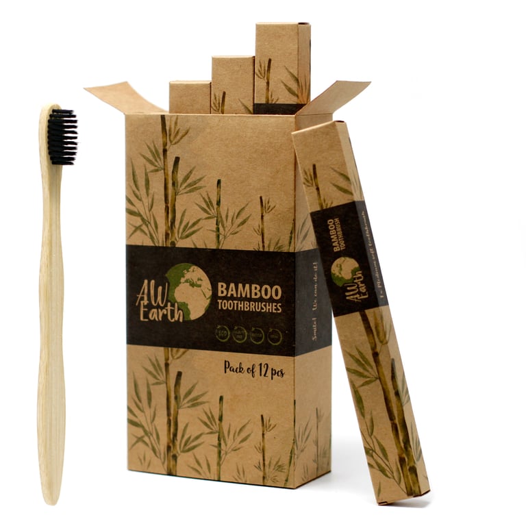 Bamboo Charcoal Medium Soft Toothbrush - Sustainable Oral Care Solution