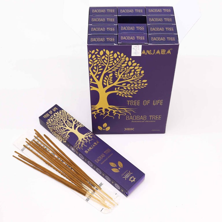 Banjara Botanical Baobab Tree Incense - Natural Home Fragrance with Botanical Scent