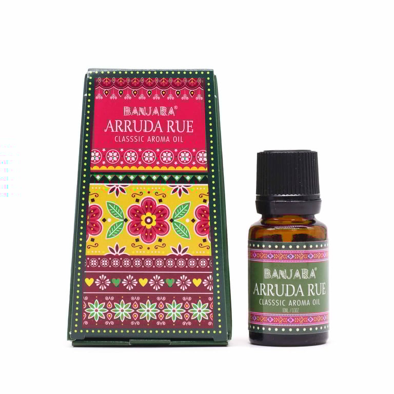 Banjara Indian Fragrance Oil - Arruda Rue 10ml Essential Oil for Home and Aromatherapy Diffuser Use
