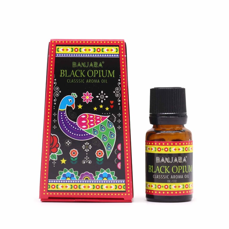Banjara Black Opium Indian Fragrance Oil 10ml - Exotic Scent Perfume Oil for Aromatherapy