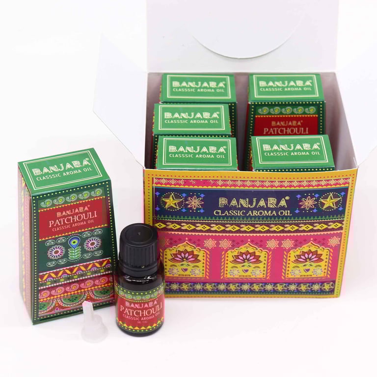 Banjara Indian Fragrance Oil - Patchouli Essential Oil 10ml Home Scent