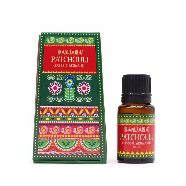 Banjara Indian Fragrance Oil - Patchouli Essential Oil 10ml Home Scent