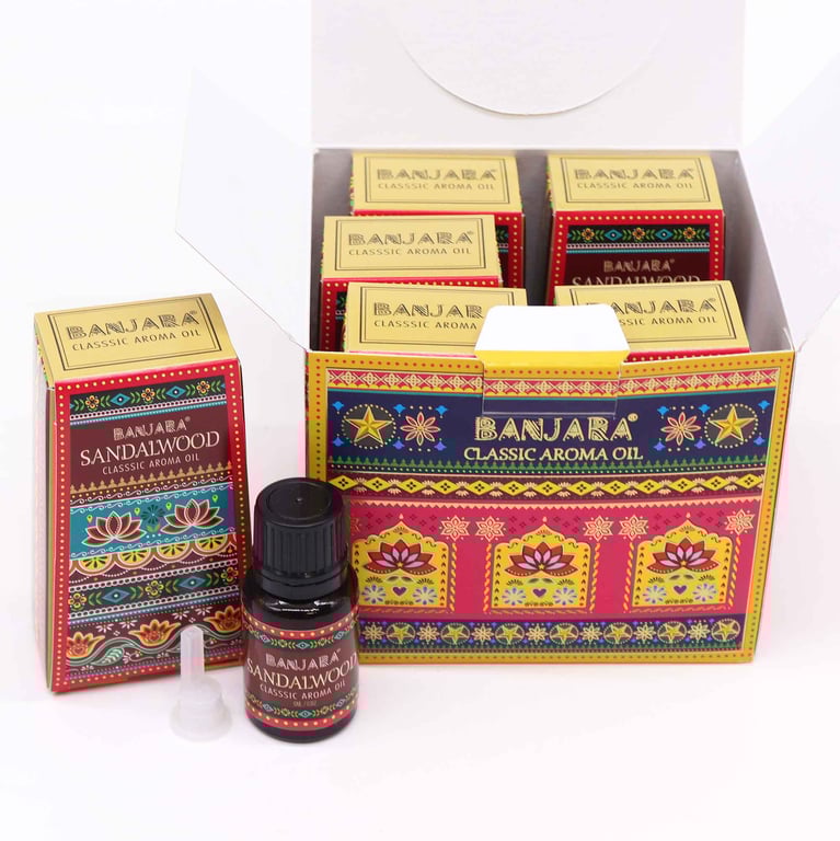 Banjara Indian Sandalwood Fragrance Oil 10ml - Natural Home Scent
