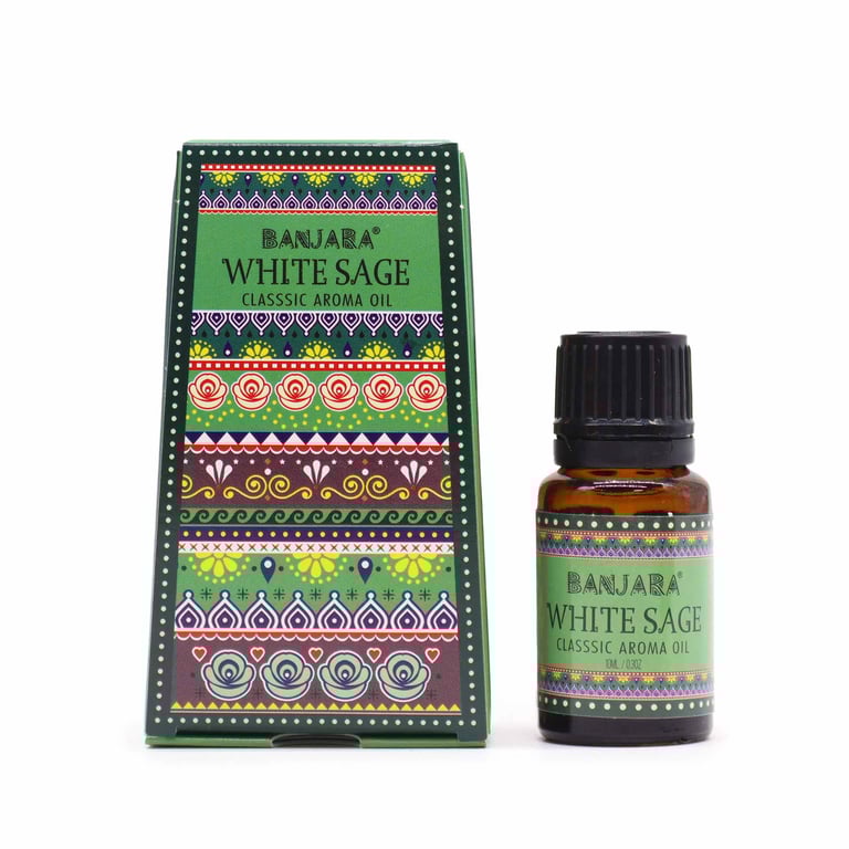 Banjara Indian White Sage Fragrance Oil - Natural 10ml Home & Garden Scent