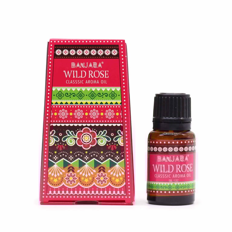 Banjara Wild Rose Indian Fragrance Oil 10ml - Natural Essential Oil Scent