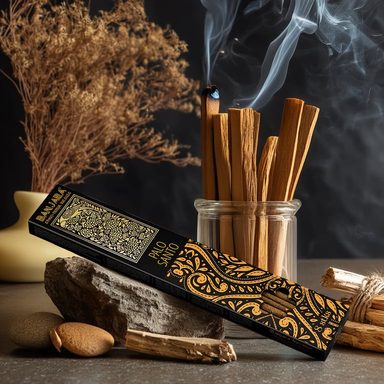 Banjara Extra Long Palo Santo Smudge Stick - Sacred Smoke Purification for Home & Garden
