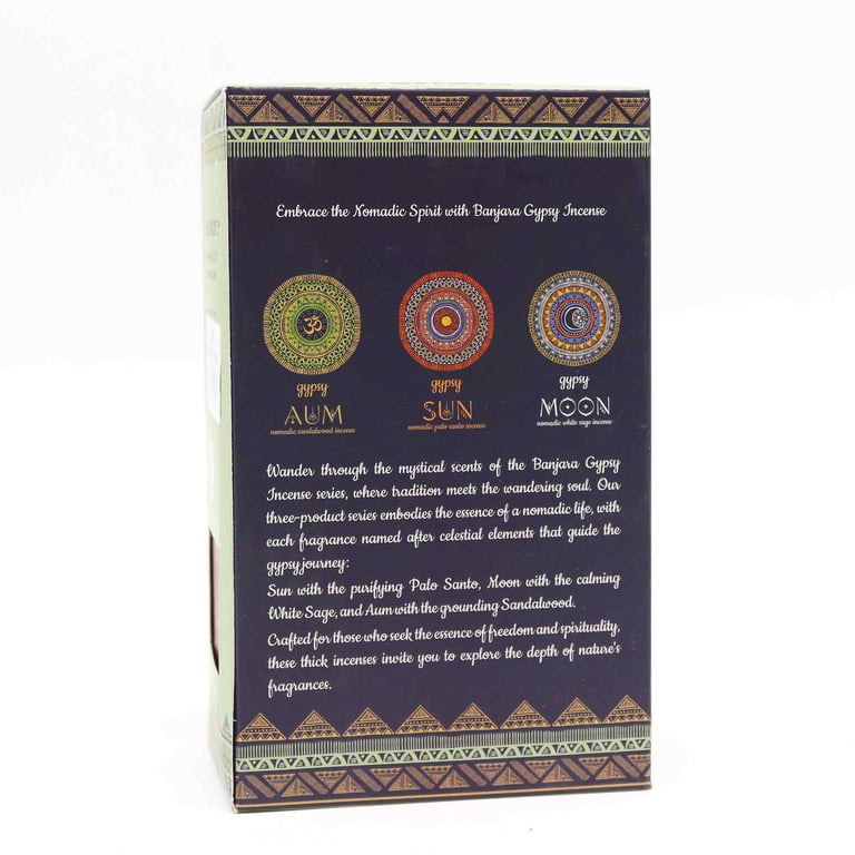 Gypsy Nomadic Natural Sun Incense Sticks - Aromatic Home Scents