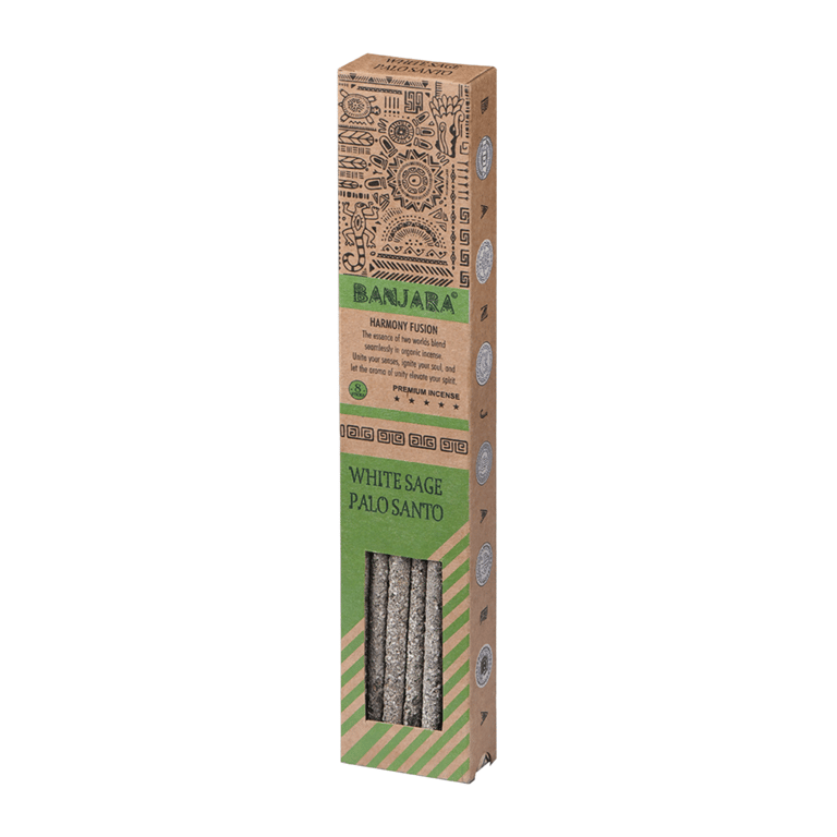 Banjara Palo Santo Smudge Sticks - White Sage for Home Purification and Spiritual Cleansing