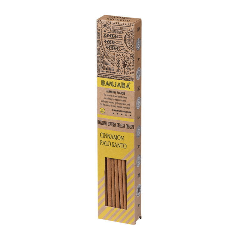 Banjara Palo Santo Smudge Sticks - Cinnamon Aromatic Wood Incense for Home Purification and Spiritual Cleansing