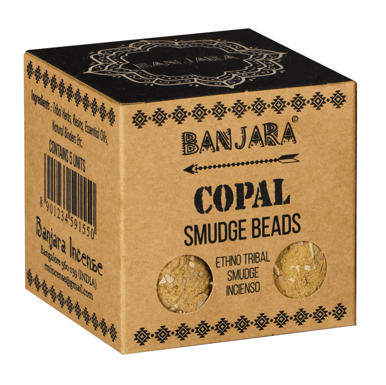 Banjara Smudge Beads - Natural Copal Incense for Sacred Spiritual Cleansing and Home Purification