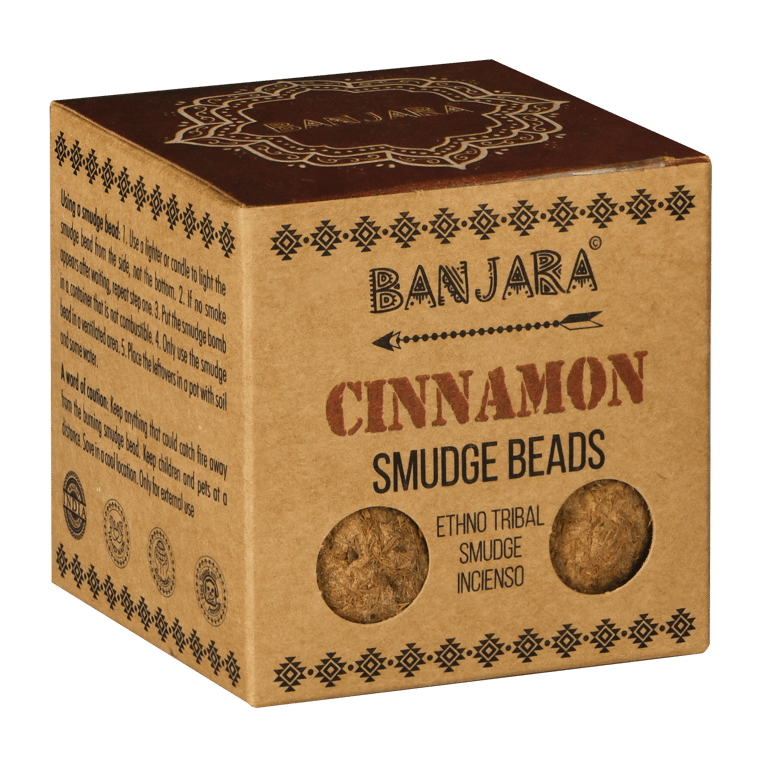 Banjara Cinnamon Smudge Beads - Natural Spiritual Purification Tool for Home and Garden
