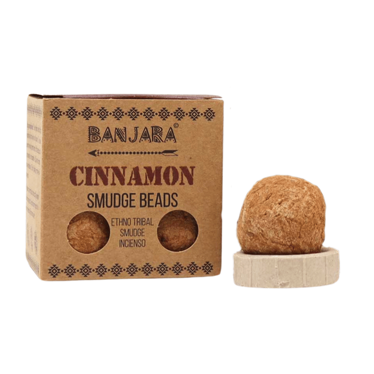 Banjara Cinnamon Smudge Beads - Natural Spiritual Purification Tool for Home and Garden