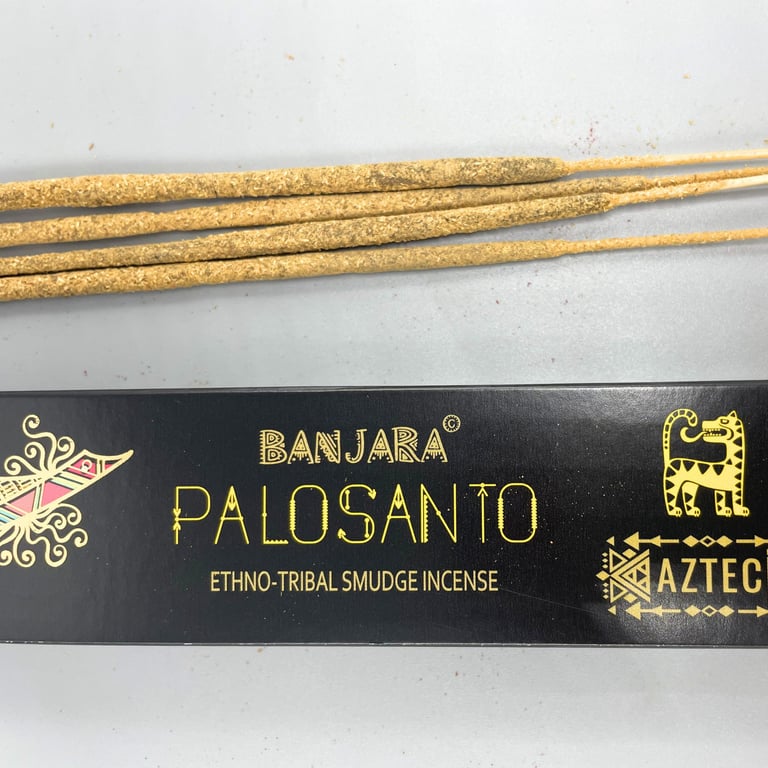 Banjara Tribal Smudge Incense - Palosanto Natural Wood Sticks for Spiritual Cleansing and Home Scenting