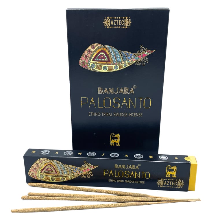Banjara Tribal Smudge Incense - Palosanto Natural Wood Sticks for Spiritual Cleansing and Home Scenting