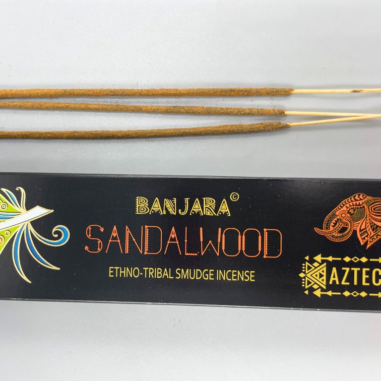 Banjara Tribal Smudge Incense - Sandalwood Aromatic Sticks for Home Purification and Spiritual Practice