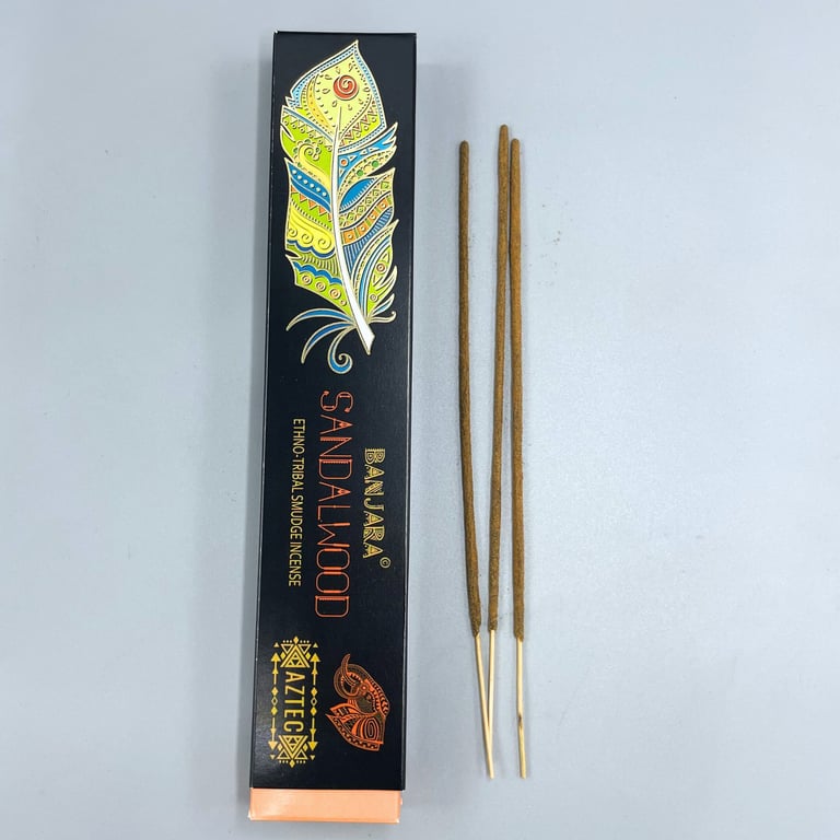 Banjara Tribal Smudge Incense - Sandalwood Aromatic Sticks for Home Purification and Spiritual Practice