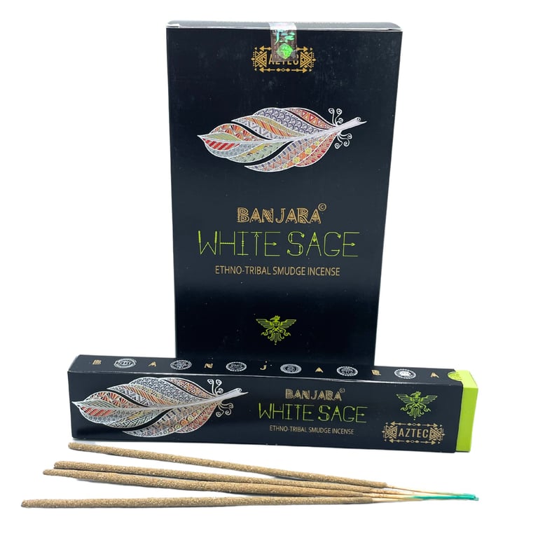 Banjara Tribal Smudge Incense - White Sage Natural Deodorizer Sacred Smudging Stick
