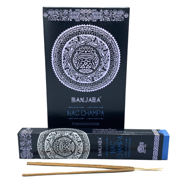 Banjara Tribal Smudge Nag Champa Incense - Natural Spiritual Relaxation Aromatherapy Home Scents
