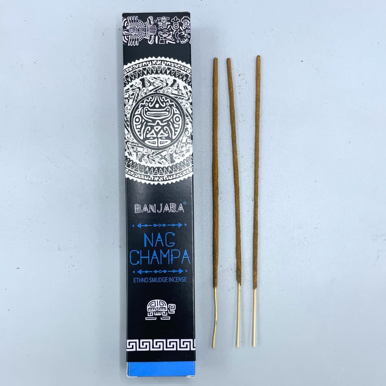 Banjara Tribal Smudge Nag Champa Incense - Natural Spiritual Relaxation Aromatherapy Home Scents