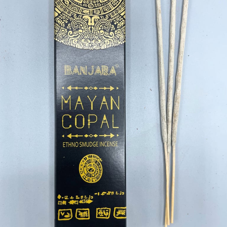 Banjara Tribal Smudge Incense - Mayan Copal Natural Spiritual Cleansing Sticks for Home Aromatherapy