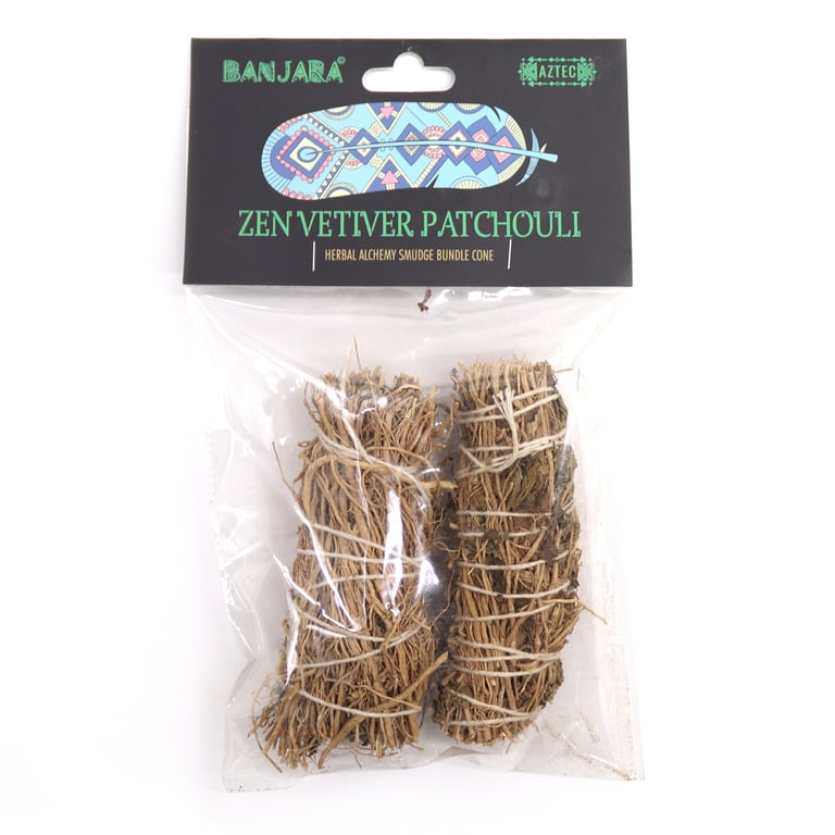 Vetiver and Pachuli Smudge Sticks - Natural Home Aromatherapy & Spiritual Cleansing Incense