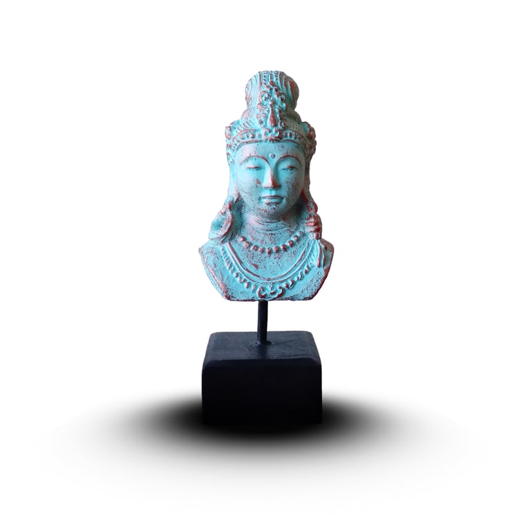 Lucky Java Princess Green Copper Home Decor Feng Shui Charm Ornament