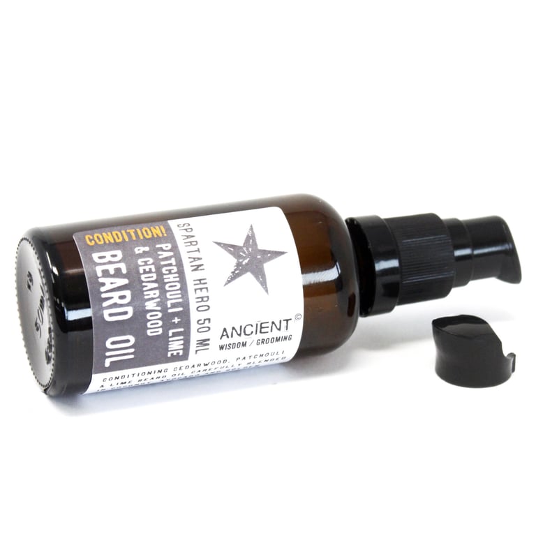 50ml Spartan Hero Beard Oil - Intensive Conditioner for Mens Beard Care and Facial Hydration