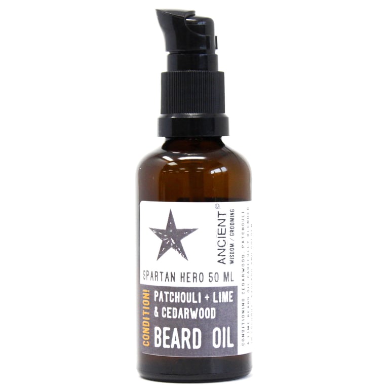 50ml Spartan Hero Beard Oil - Intensive Conditioner for Mens Beard Care and Facial Hydration