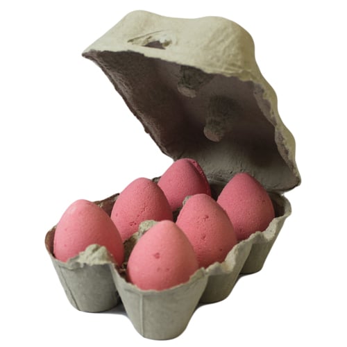 Cherry Bath Bombs Tray - Fragranced & Fizzy Egg Shapes