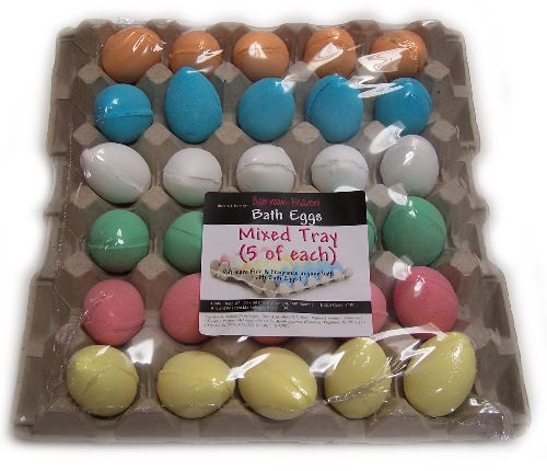 Egg-Shaped Bath Bombs Tray - Mixed Assortment