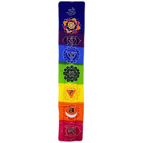 183x35cm Rainbow Chakra Drop Banner - Decorative Yoga Accessory