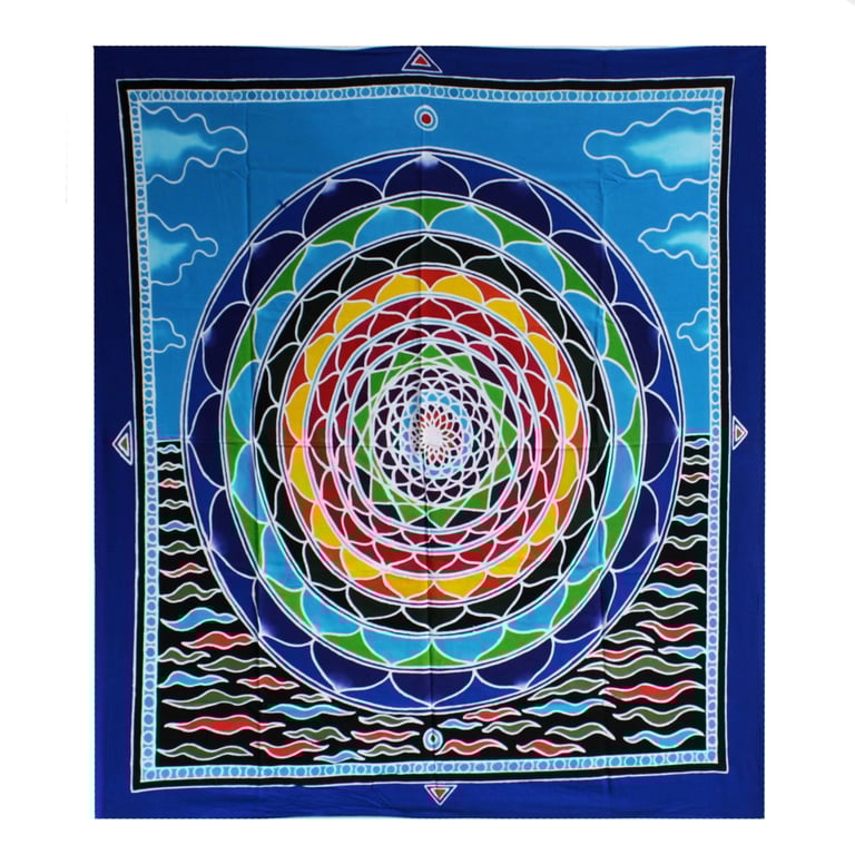 Large Wall Art - 106cm x 93cm Mandala Design - Cloud Themed