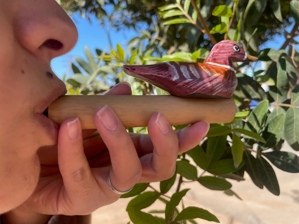 Bamboo Bird Whistle - Eco-Friendly Home Decor and Natural Sound Maker