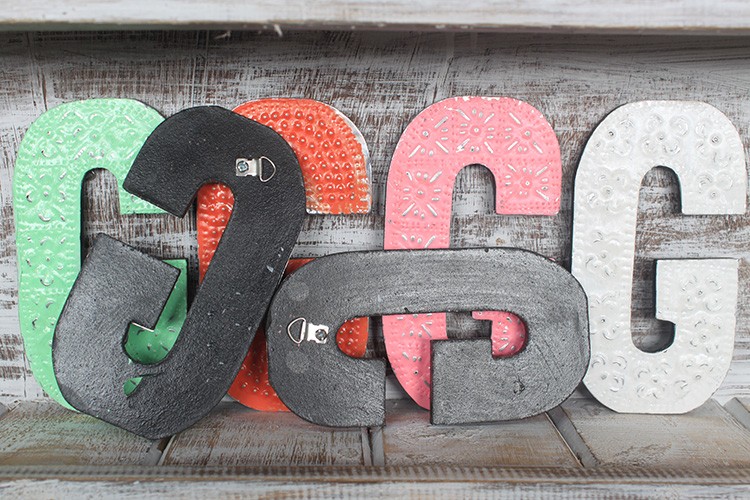 Assorted Coloured 15cm Letter G Decorative Sign for Home and Garden Decoration