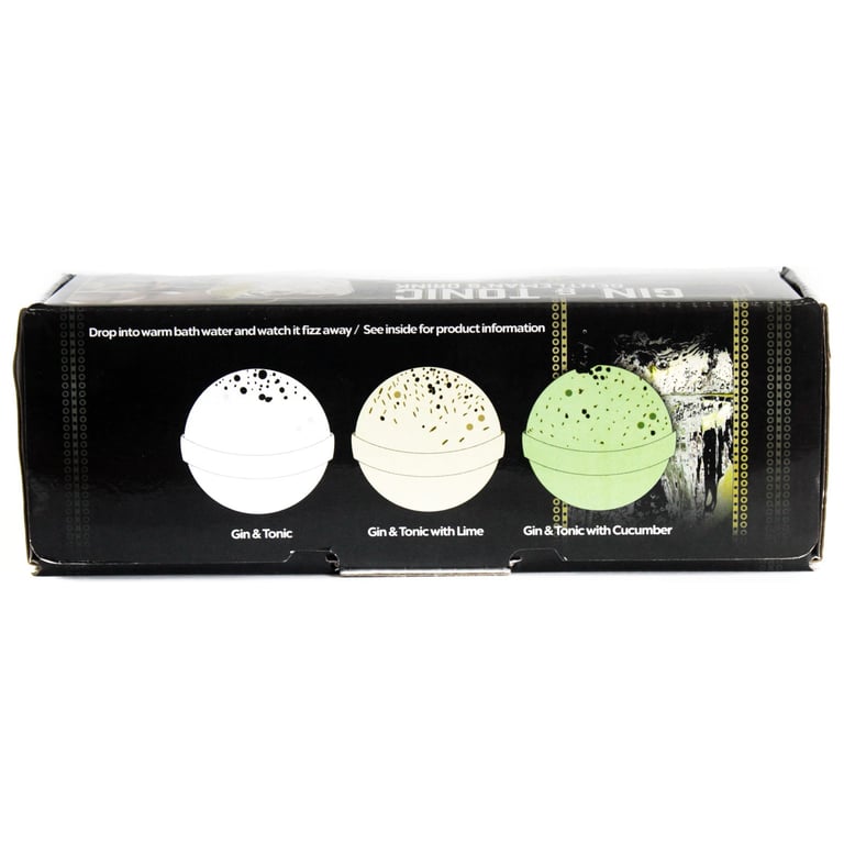Set of 3 Citrus Scented Gin & Tonic Bath Bombs - Relaxing Gift Set for Soaking Bliss
