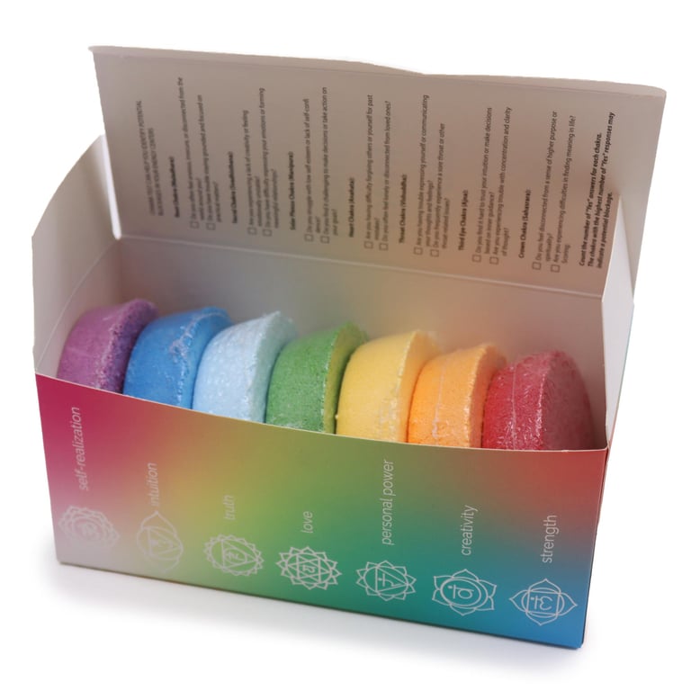 Large Chakra Bath Fizz - Inner Harmony & Glow - Brand Name