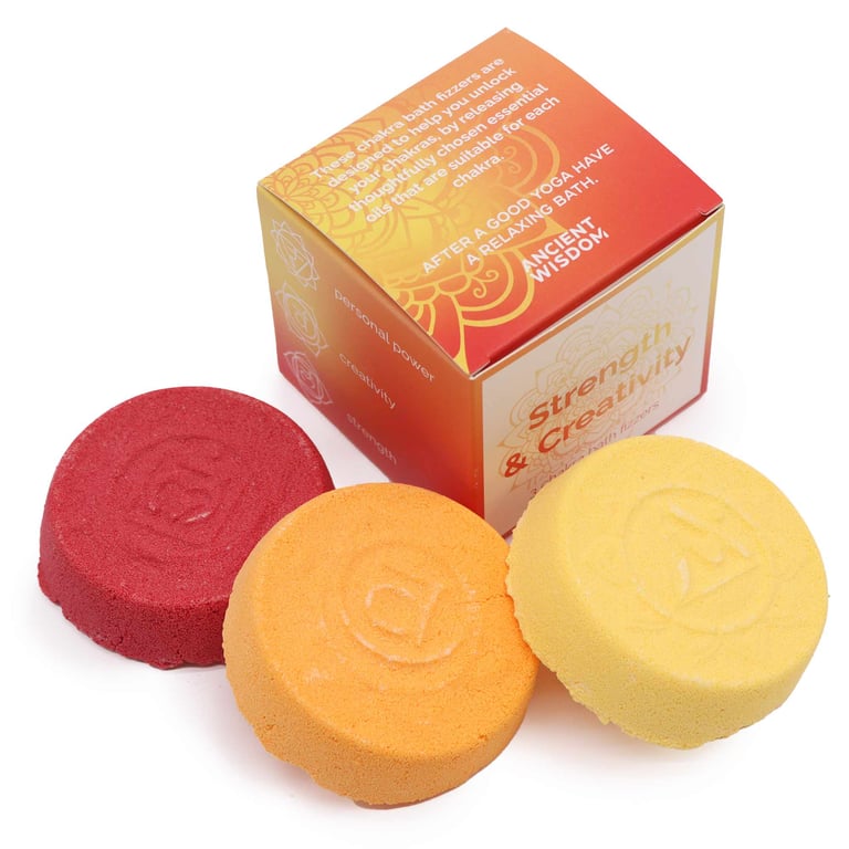 Chakra Bath Fizz - Small Box for Strength and Creativity Boost