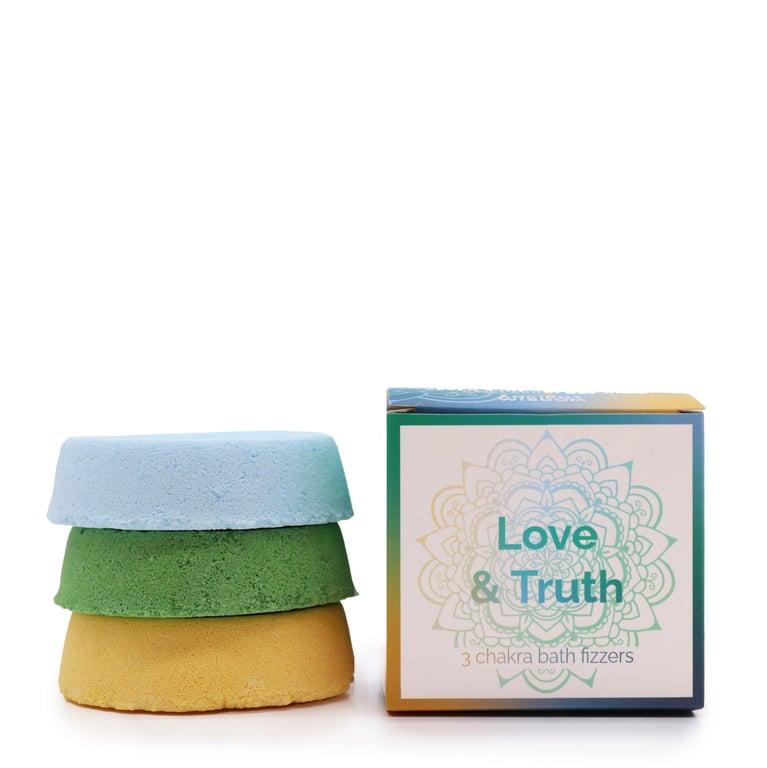 Chakra Bath Fizz - Love & Truth Chakra Wellness Relaxation Bath Bombs