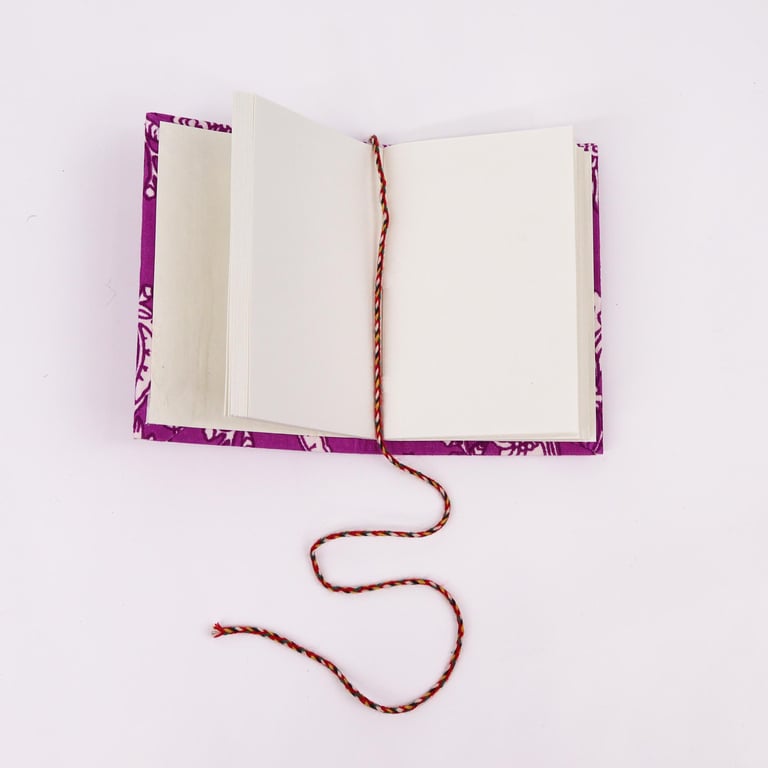 Floral Print Cotton Bound Notebooks 7x10cm - Stationery Essentials