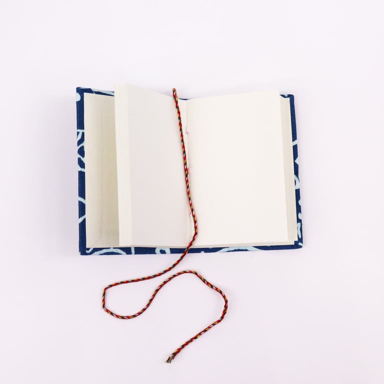 Block Print Assorted Cotton Bound Notebooks 7x10cm - Artisanal Handmade Home Decor Notebooks