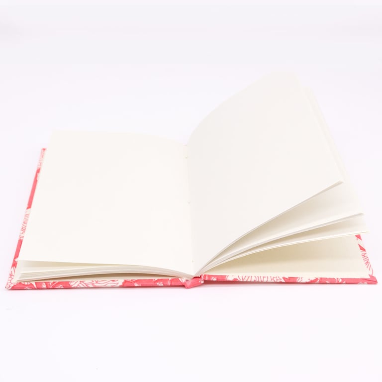 Cotton Bound Pink Floral Notebooks, 20x15cm, 96 Pages, High-Quality Writing Journal