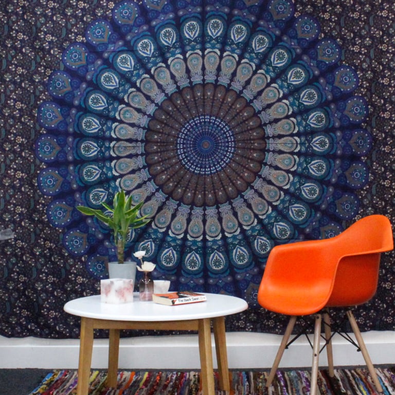 Double Cotton Mandala Bedspread & Wall Hanging - Classic Design