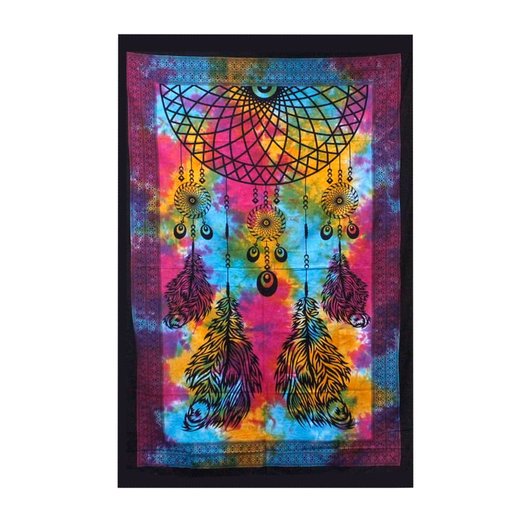Cotton Dreamcatcher Bedspread & Wall Hanging Set - Bedroom Decor Item