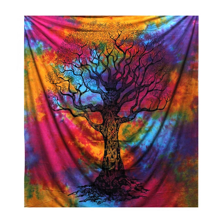 Double Cotton Bedspread & Wall Hanging (Winter Tree Design) - Cozy Home Accents