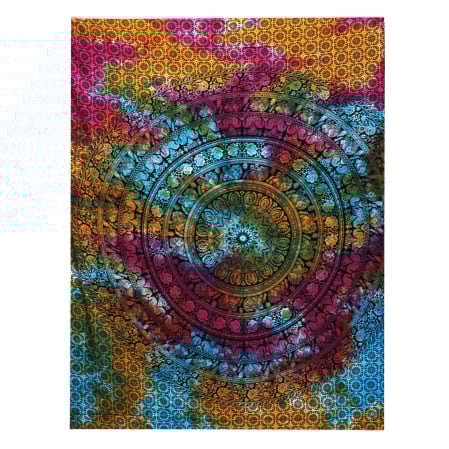 Cotton Double Bedspread & Wall Hanging - Mnadala Elephant Design