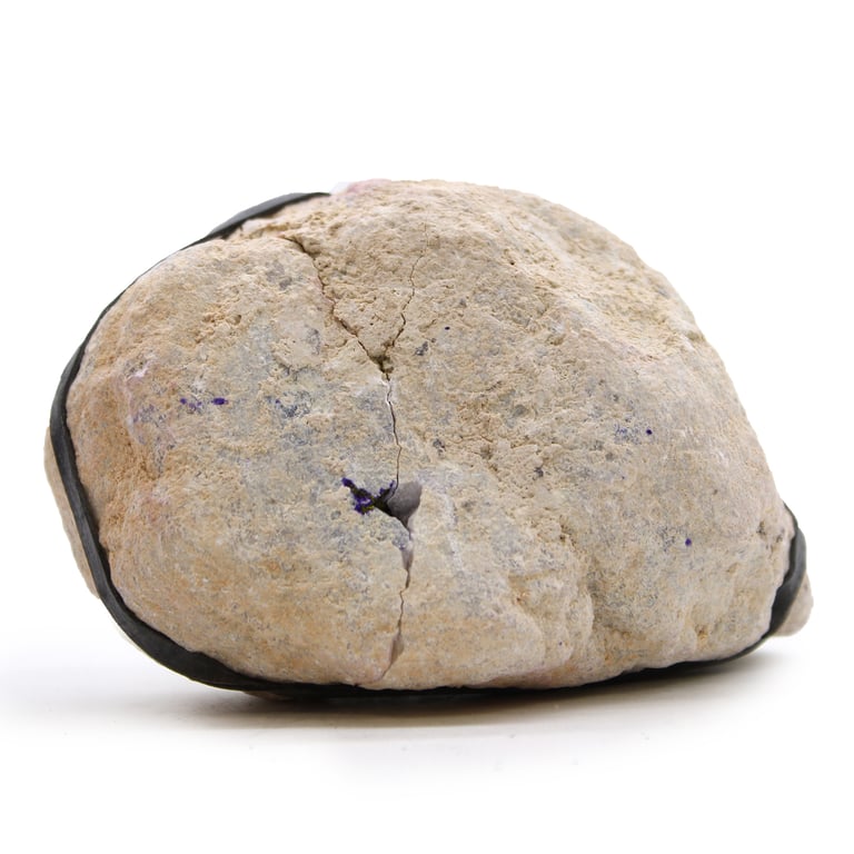 Natural Purple & Gold Coloured Calsite Geodes - Unique Decorative Rocks