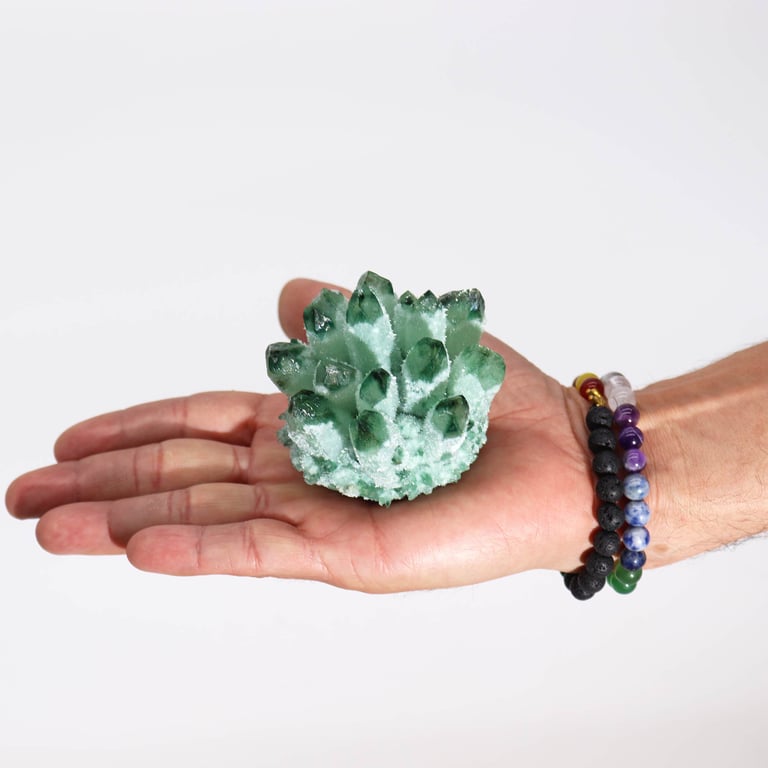 Quartz Cluster (Green Ghost) - Premium Crafted Stone