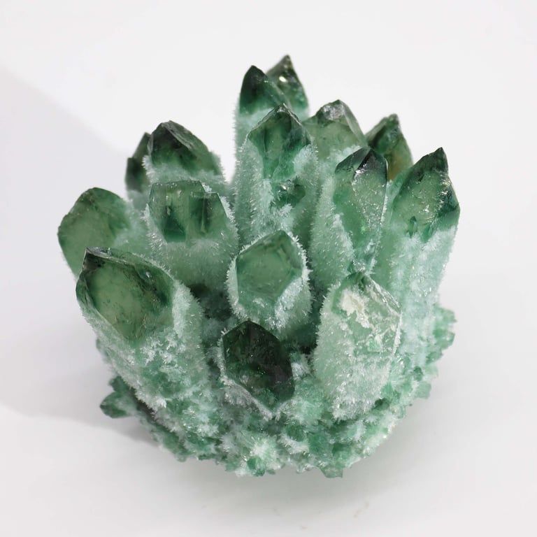 Quartz Cluster (Green Ghost) - Premium Crafted Stone