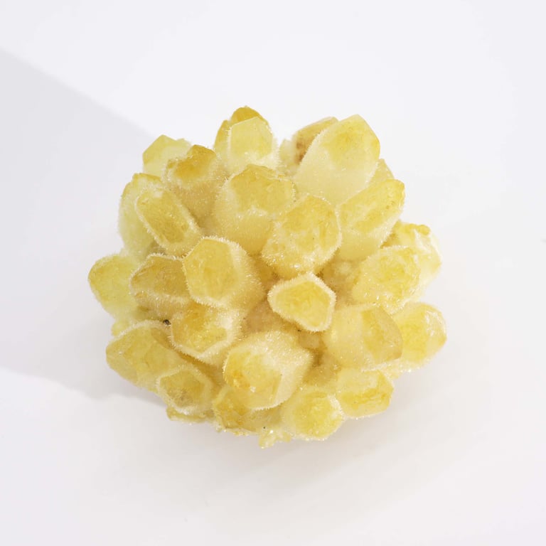 Yellow Ghost Quartz Cluster - Natural Quartz Crystal Brand Name