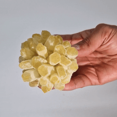 Yellow Ghost Quartz Cluster - Natural Quartz Crystal Brand Name